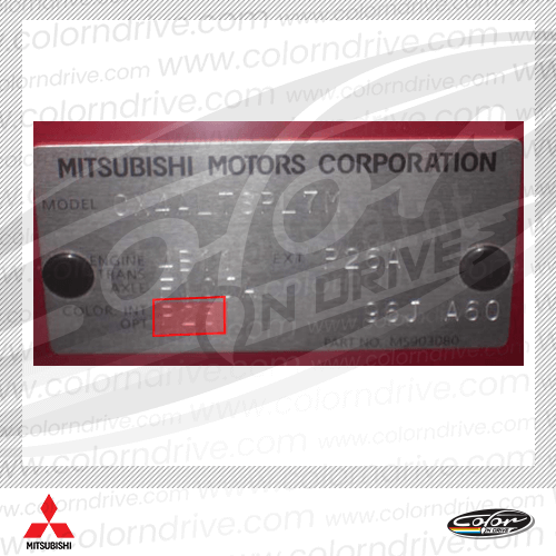 Mitsubishi Paint Code Label