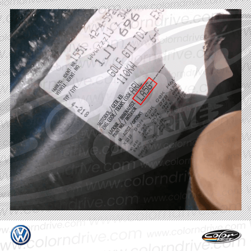 Volkswagen Lackcode-Etikett