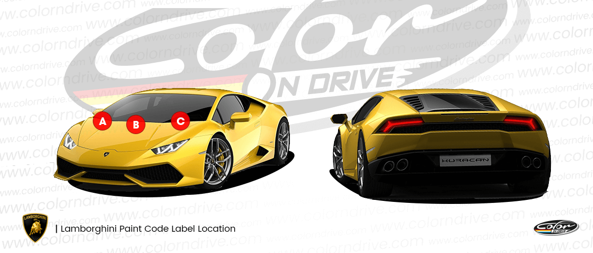 Emplacement du code de peinture Lamborghini