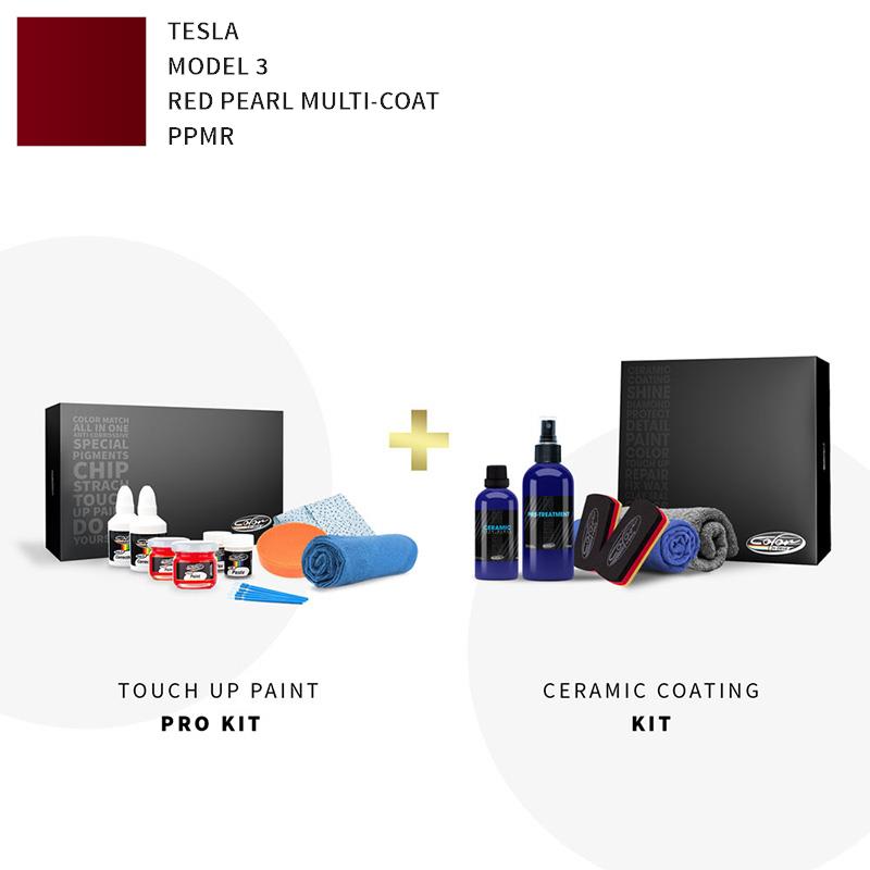 Tesla Model 3 Sunset Red Pearl PPMR Touch Up Paint Kit Tesla Touch Up Paint Color N Drive