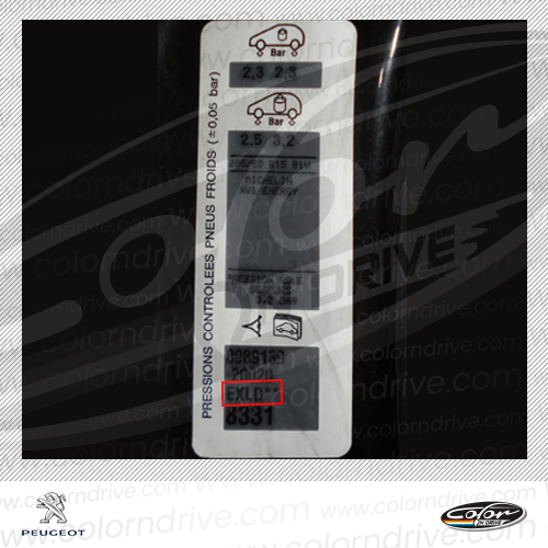 204 COUPE Paint Code Label