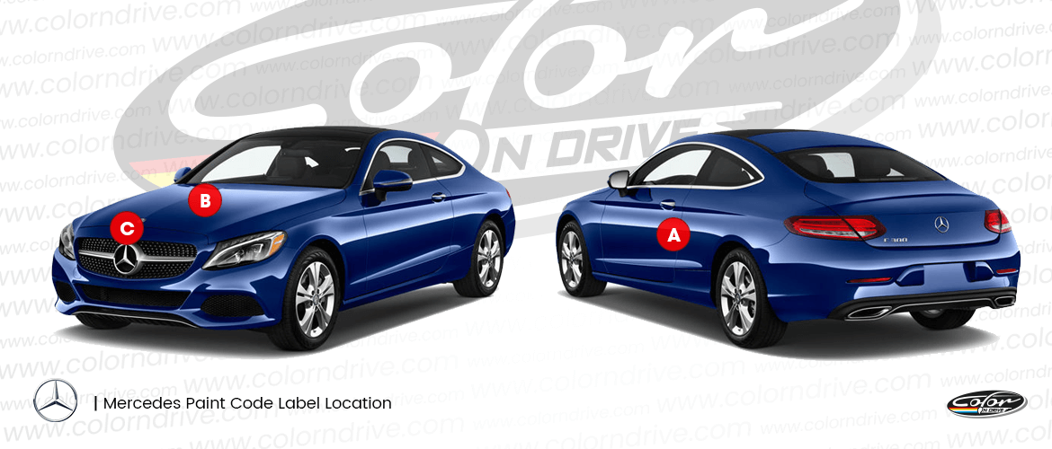 E-CLASS T MODELL Paint Code Location