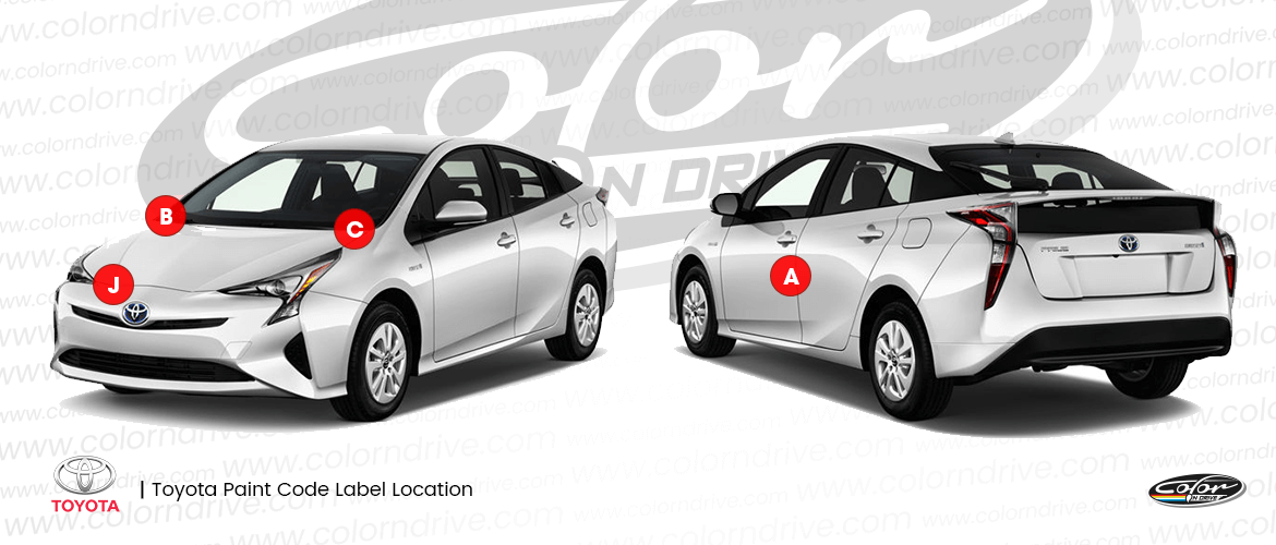 YARIS Paint Code Location