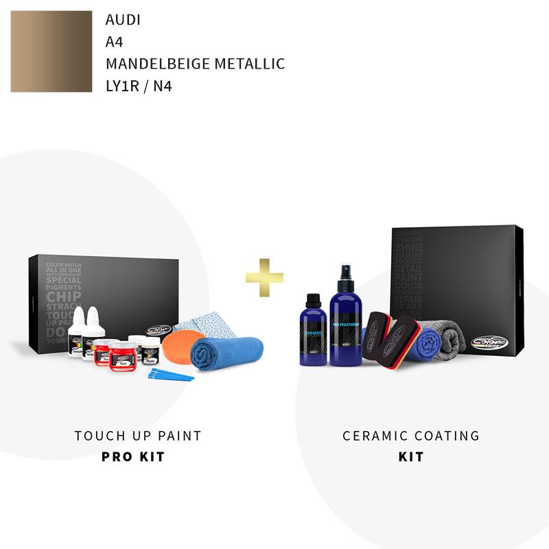 Audi A4 Mandelbeige Metallic LY1R / N4 Touch Up Paint Kit Audi Touch Up Paint Color N Drive