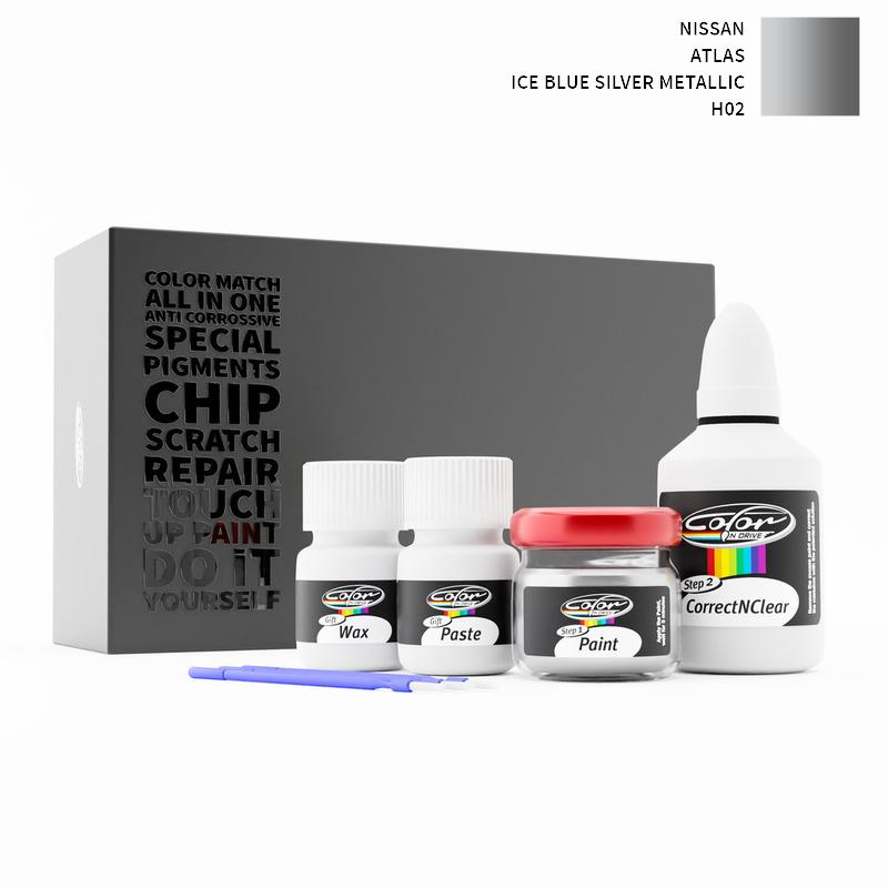 Nissan Atlas Ice Blue Silver Met H02 Touch Up Paint Kit Color N Drive - Ice Blue White Paint Colors