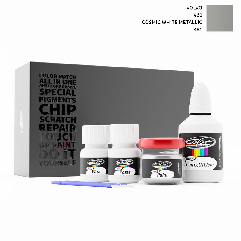 Volvo V60 Cosmic White Met 481 Touch Up Paint Kit | Volvo Touch Up Paint |  Color N Drive