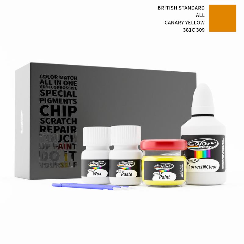 British Standard ALL Canary Yellow 381C 309 Touch Up Paint
