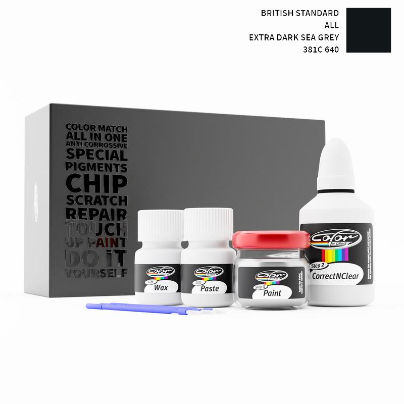 British Standard ALL Extra Dark Sea Grey 381C 640 Touch Up Paint
