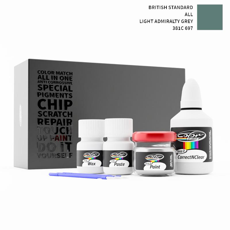 British Standard ALL Light Admiralty Grey 381C 697 Touch Up Paint