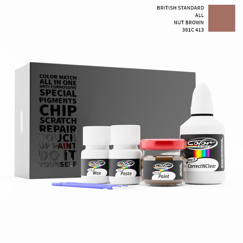 British Standard ALL Nut Brown 381C 413 Touch Up Paint