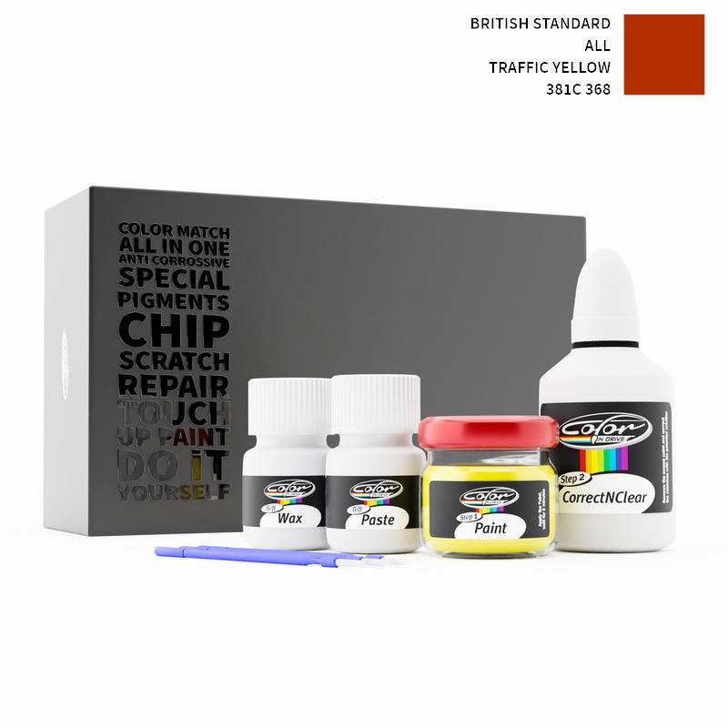 British Standard ALL Traffic Yellow 381C 368 Touch Up Paint