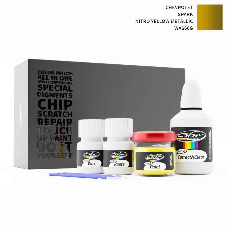 Chevrolet Spark Nitro Yellow Metallic WA660G Touch Up Paint
