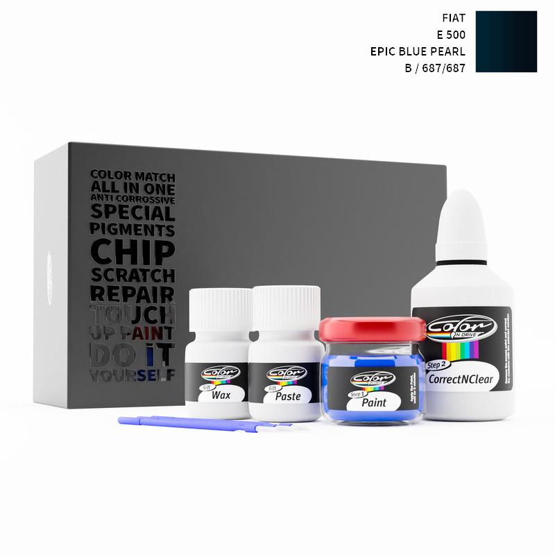 Fiat 500 E Epic Blue Pearl 687/B / 687 Touch Up Paint