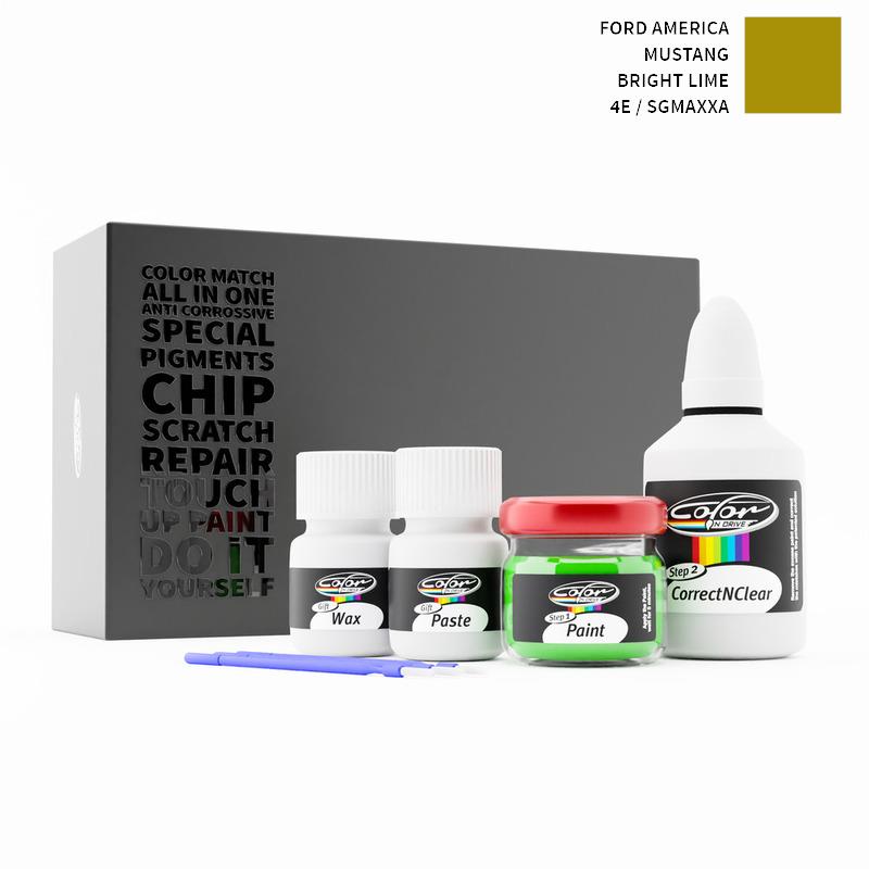 Ford America Mustang Bright Lime 4E / SGMAXXA Touch Up Paint