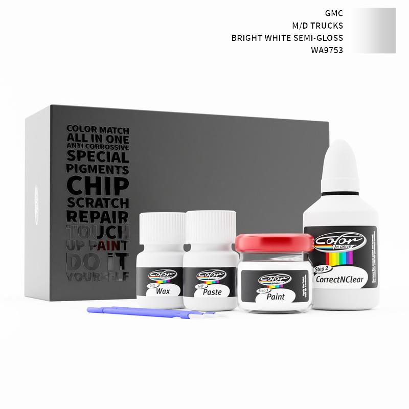 GMC M/D Trucks Bright White Semi-Gloss WA9753 Touch Up Paint