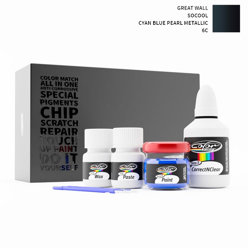 Great Wall Socool Cyan Blue Pearl Metallic 6C Touch Up Paint