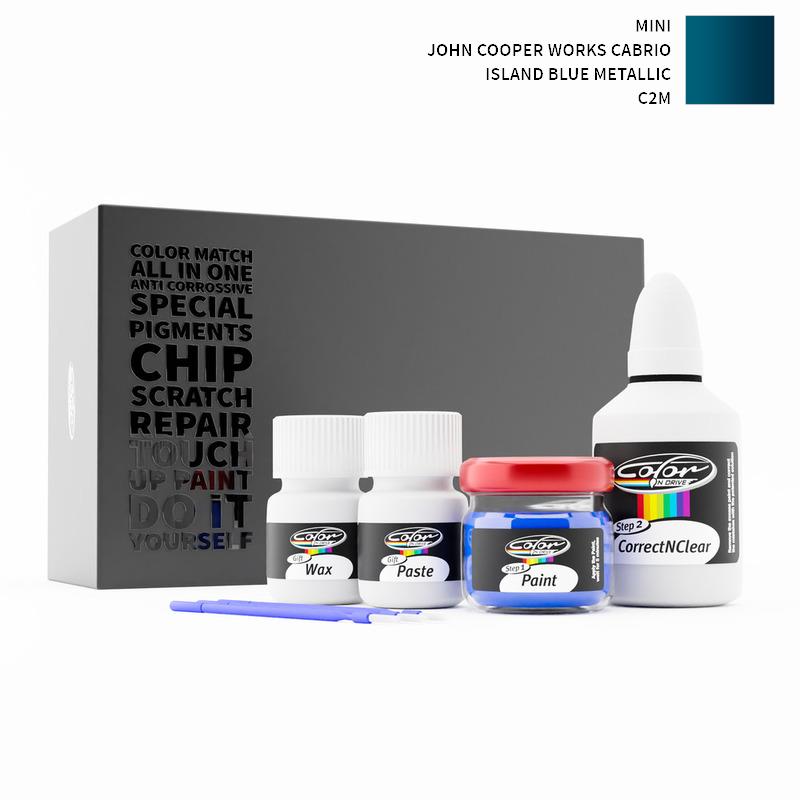 Mini John Cooper Works Cabrio Island Blue Metallic C2M Touch Up Paint