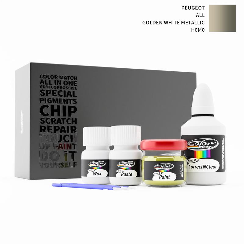 Peugeot ALL Golden White Metallic H8M0 Touch Up Paint