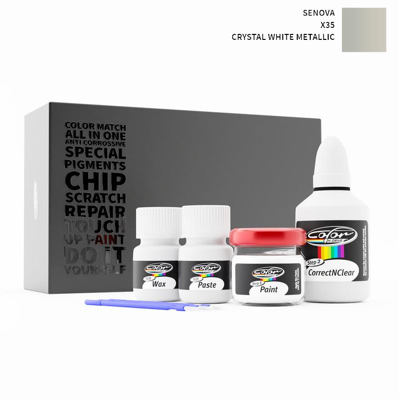 Senova X35 Crystal White Metallic  Touch Up Paint