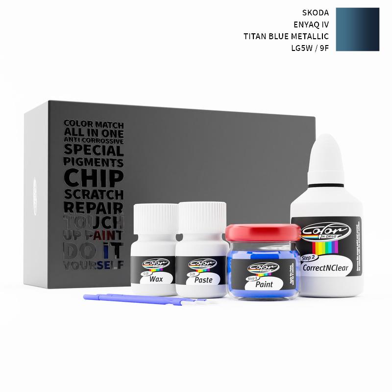 Skoda Enyaq Iv Titan Blue Metallic LG5W / 9F Touch Up Paint