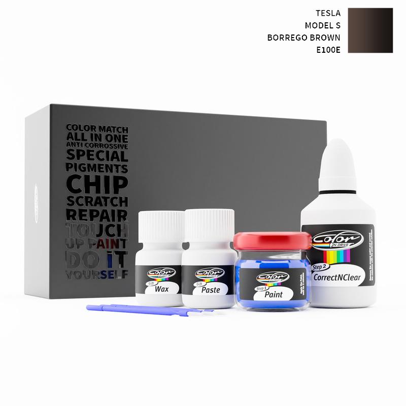 Tesla Model S Borrego Brown E100E Touch Up Paint
