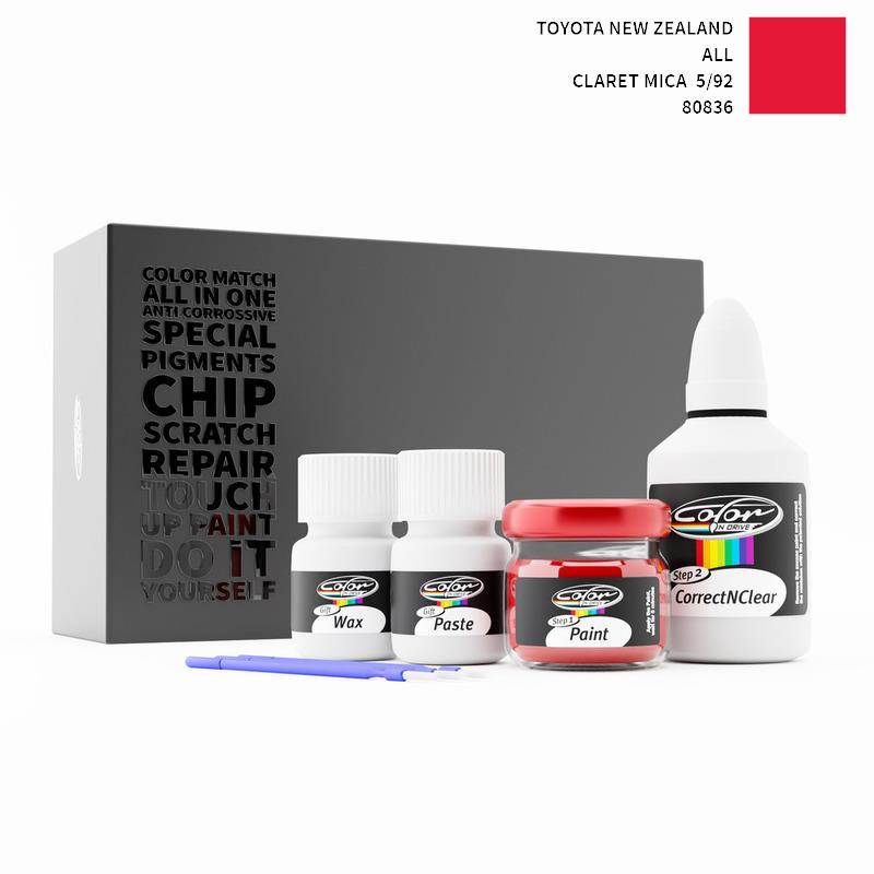 Toyota New Zealand ALL Claret Mica  5/92 80836 Touch Up Paint