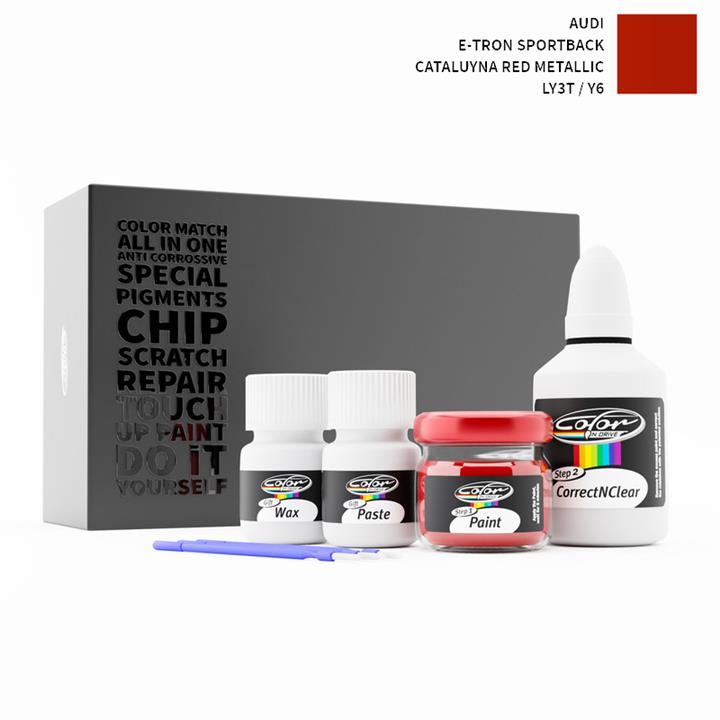 Audi E-Tron Sportback Cataluyna Red Metallic LY3T / Y6 Touch Up Paint