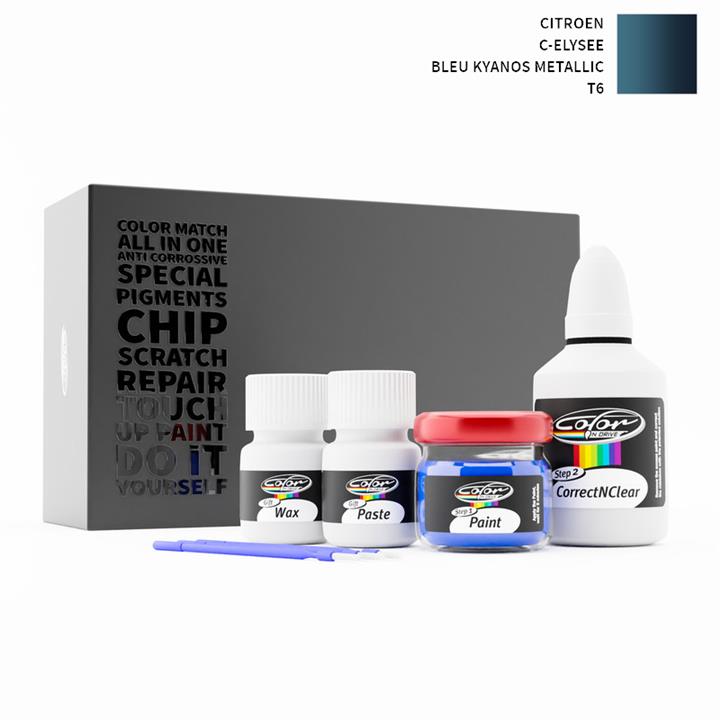 Citroen C-Elysee Bleu Kyanos Metallic T6 Touch Up Paint